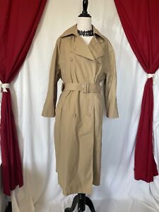 Women Vintage London Fog Taupe/Beige Trench Coat Size 6 Petite - Used