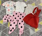 Baby Girl Newborn Size Lot of Six Clothing Items