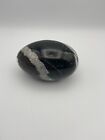 Large Onyx Multi Black/Brown Colored Marble Egg Made in Pakistan Paperweight