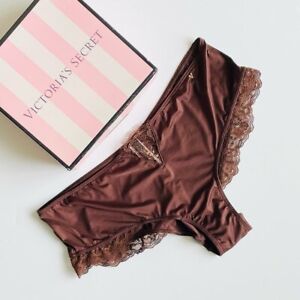 XL Victoria’s Secret Very Sexy brown gold satin cheeky panties