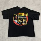 Vintage NIRVANA Shirt Mens XL Black Kurt Cobain Band Unplugged Grunge 1997 90s