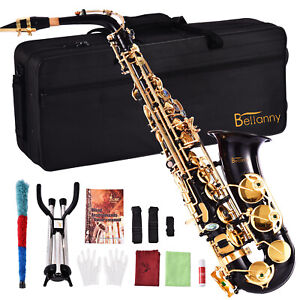 Eastar Alto Saxophone Band Alto Sax Gold Lacquered w/ Case & Accessories