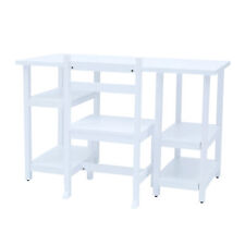 Fantasy Fields Kids Wooden Desk with Shelves Play Table  Chair Set White