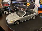 MAISTO 1/18 CUSTOM SILVER 1999 FORD MUSTANG GT CONVERTIBLE USED WITH BOX