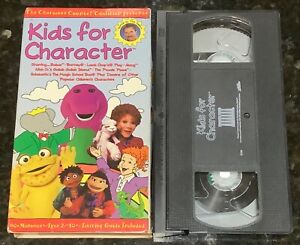 VTG 1990s Kids for Character (VHS) Tom Selleck Barney Lamb Chop  Gullah Babar