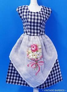 Vintage Barbie Doll Sized Checkered Dress MINTY ~ 1960's