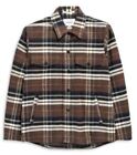 Norse Projects Julian Heavy Twill Overshirt Shirt Jacket Brown Plaid Large