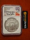 2008 W BURNISHED SILVER EAGLE NGC MS70 EARLY RELEASES MIKE CASTLE SIGNED LABEL