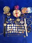 New ListingJunk Drawer Lot Coins Jewelry Trinkets Bush Cheney Campaign Button Watches