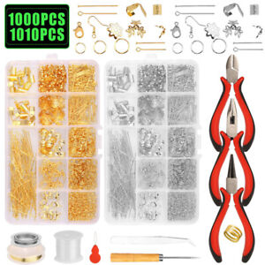 Jewelry Making Supplies Kit Findings Wrapping Wire Craft Pliers Repair Tools Set