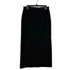Talbots Stretch Long Black Career Pencil Skirt Women's Size 10