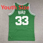 2 Colors Youth Size Boston 33# Larry Bird Basketball Jersey All Stitched