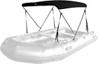 Inflatable Boat Bimini Tops,Rib Boat Cover with Mounting Hardware (Black, 2 Bow