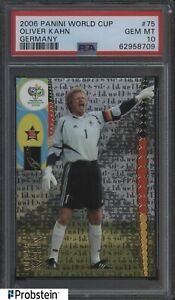 New Listing2006 Panini World Cup Soccer Germany #75 Oliver Kahn PSA 10 GEM MINT