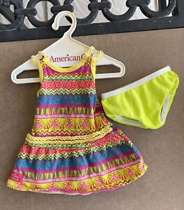American Girl 18” Doll Lea Clark GOTY Meet Dress Underwear Outfit summer