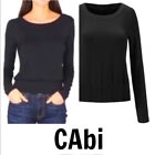 Cabi 3411 Black Formal Pleated Long Sleeve Sweatshirt Size Small
