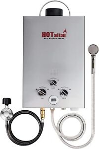 HOTaitai Portable Tankless Water Heater Propane 6L/1.58GPM Outdoor Portable Gas
