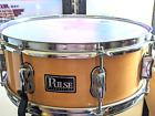 Maple snare drum.  PULSE DRUMS.  Centered lugs; Puresound Snares.; SALE price