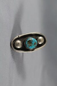 Old Pawn Navajo Turquoise Ring Size 8