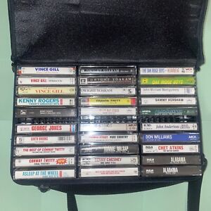 Lot Of 30 Country Cassette Tapes With Case Used