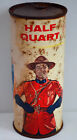 vintage Drewry's beer can half quart flat top opened Mountie RCMP Canadian ale