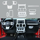 White Interior Decoration Trim Cover Kit Accessories for 11-18 Jeep Wrangler JK (For: Jeep Wrangler JK)