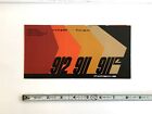 VINTAGE 1968 PORSCHE 912 911 911L COLOR CHART  DEALER SALES BROCHURE ORIGINAL