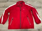 Vintage Nike Mens Nylon Windbreaker Jacket Size M Red - Holes On Sleeve