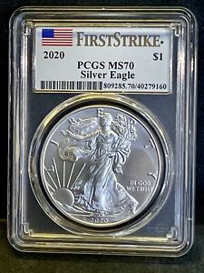 2020 $1 American Silver Eagle First Strike PCGS MS70 - FREE SHIP