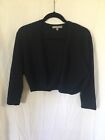 Neiman Marcus The Cashmere Collection Open Front Shrug Cardigan Crop Sweater L