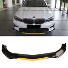 For BMW 420i 430i 440i Series Front Bumper Lip Spoiler Splitter Black Yellow (For: More than one vehicle)