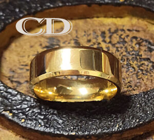Men's Gold Wedding Ring - Gold Wedding Ring For Guys - Wedding ring For Him