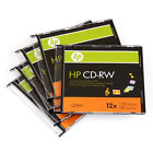 5 Pieces HP Logo 12X CD-RW CDRW ReWritable Blank Disc 700MB in Slim Jewel Case
