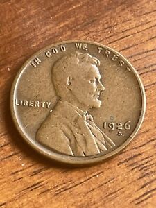 1926 S - Lincoln Wheat Penny - G/VG