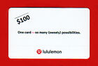 Lululemon Gift Card *** $100 Dollar Total Value  *** No Expiration Date