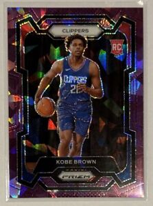 New Listing2023/24 PANINI PRIZM KOBE BROWN ROOKIE RC /149 CRACKED ICE PURPLE - CLIPPERS