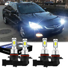 For Honda Accord 2003-2007 LED Headlight 4 Bulbs White High/Low Beam 9005 9006 (For: 2007 Honda Accord)