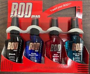 Bod Man 4 Pack Black, Really Ripped Abs, Most Wanted & Fresh Blue Musk, 1.8 oz