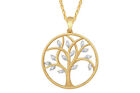 10K Yellow Gold Diamond Accent Tree of Life Pendant Necklace Holiday Sale