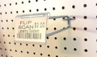 100 PACK 6 Inch Flip Scan™ Metal Peg Hooks w/Label Holder 1/8