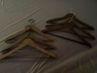 Dark Wood Hangers, Lot Of 6, Excellent Condition Two Styles See Pic