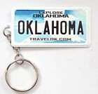 Oklahoma License Plate Aluminum Ultra-Slim Souvenir Keychain 2.5