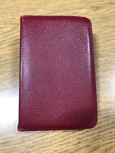 Vintage Oxford KJV Pin Seal Morocco Leather pocket Bible Red # 01039
