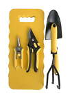 Gardening Tools Metal Set 5 Piece- Black and Yellow Hot