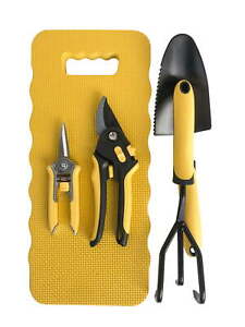 New Listing Gardening Tools Metal Set 5 Piece- Black and Yellow