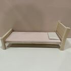 Barbie 1:6 scale Modern Natural-Finish Wood Bed 13”
