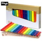 Stagg XYLO-J15 RB 15-Colored Keys Xylophone with 2 Wooden Mallets