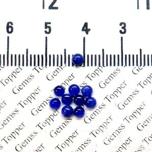 Blue Sapphire 3 mm, 4 mm, 5 mm, 6 mm Round Cabochon- AAA Quality For Jewelry