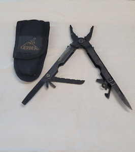 Gerber Multi Tool Pocket Knife Cutters Screwdriver Pliers Camping Black Military