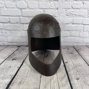Medieval Costume Helmet Steel Cosplay Brown Metal Spartan Viking Knight armor